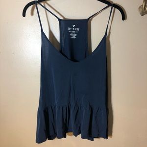 American Eagle Navy Peplum Camisole